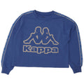 Kappa Damen Tezenis Graphic Oversized Sweatshirt Pullover UK 14 Mittelblau