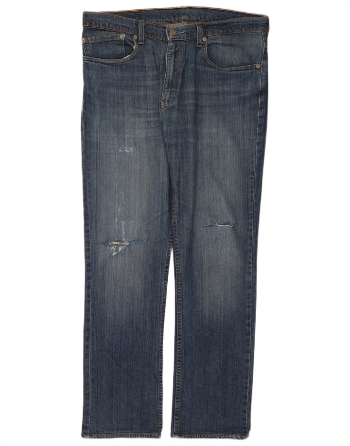 Levi's Herren Distressed Straight Jeans W34 L30 Blau