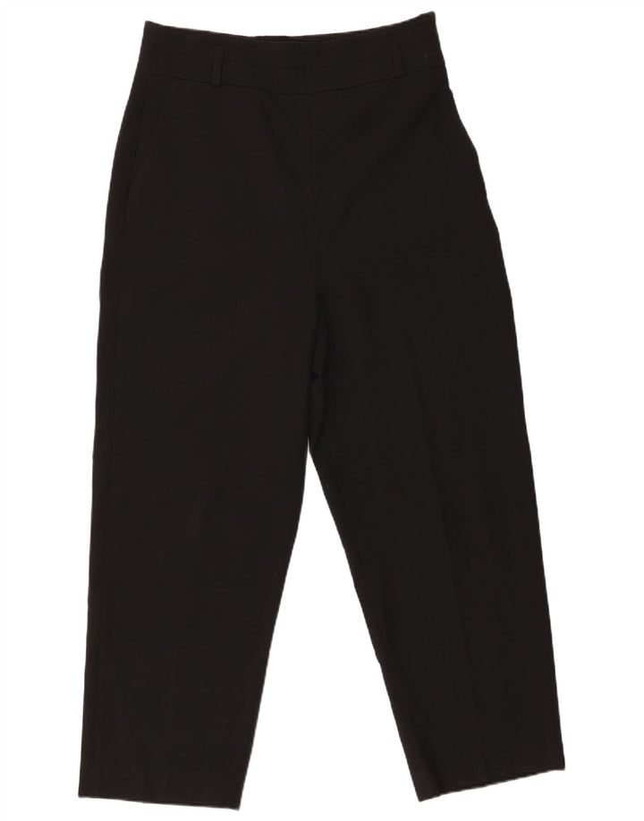 Zara Damen Tapered Chino-Hose, Größe L, W30, L26, Schwarz, Polyester