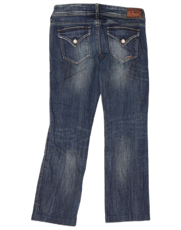 Guess Damen Regular Straight Jeans W28 L27 Marineblaue Baumwolle