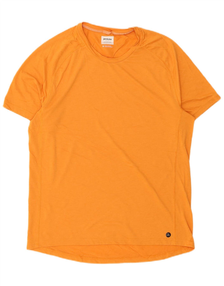 Prana Herren T-Shirt Top Mittelorange Synthetik