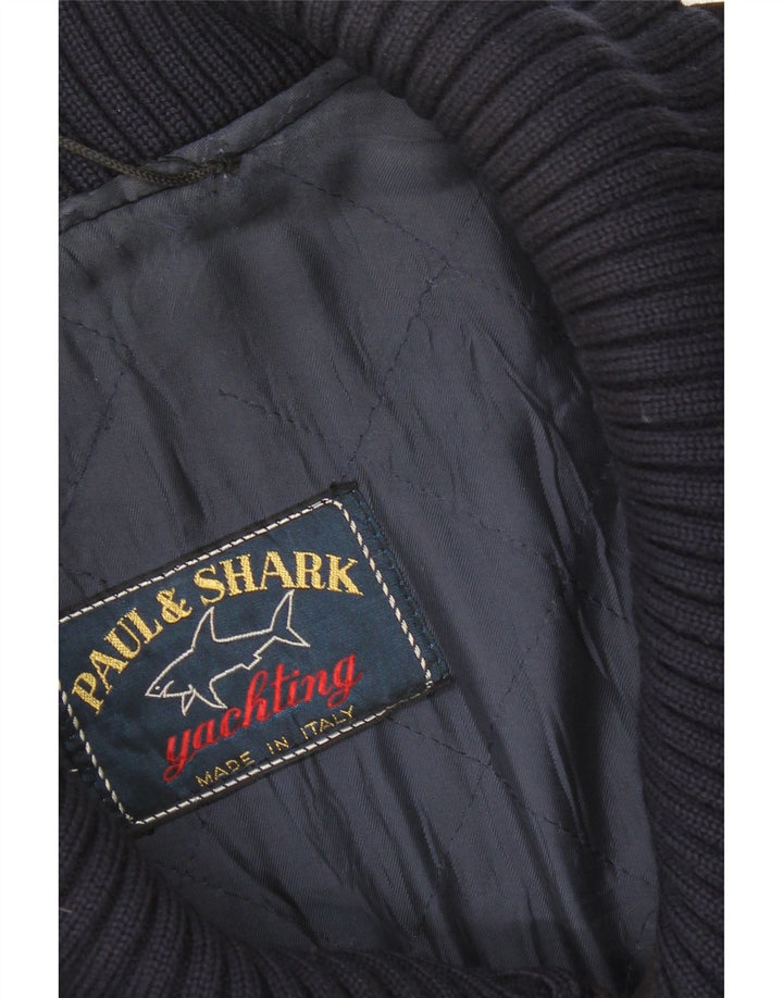 Paul & Shark Herrenmantel UK 42 XL Marineblaue Wolle