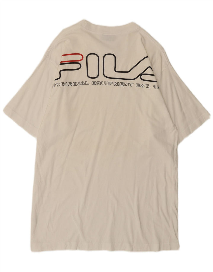 Fila Herren-T-Shirt mit Grafik, mittelweiße Baumwolle