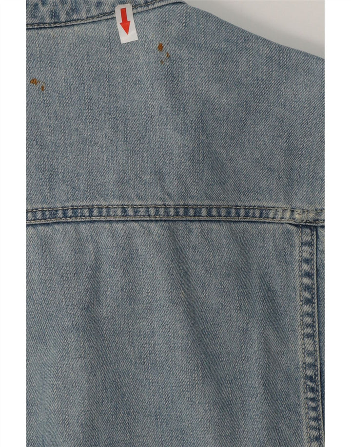 ZARA Herren Jeansjacke UK 42 XL Blaue Baumwolle