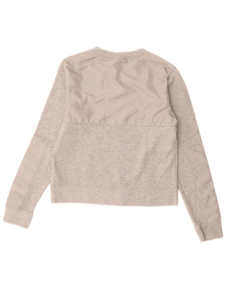 NIKE Womens Sweatshirt Jumper UK 10 Small Grey Cotton