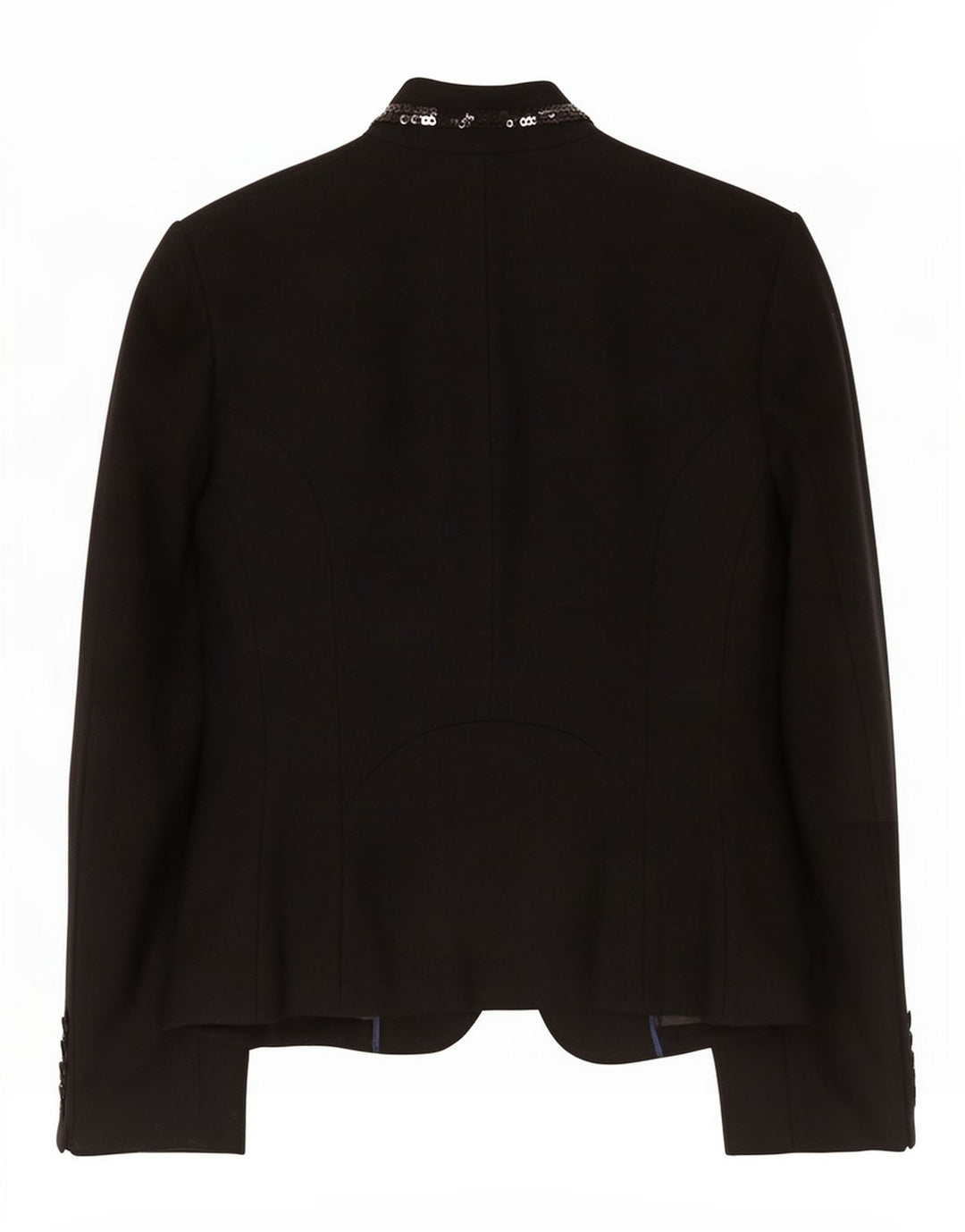 Edina Ronay Damen Blazer Jacke UK 10 Small Schwarze Wolle