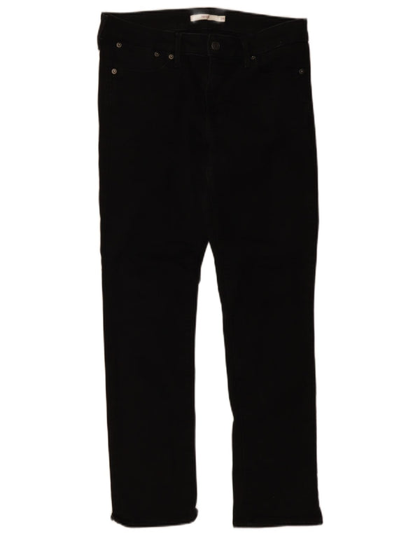 Levi's Damen 712 Slim Jeans W28 L28 Schwarze Baumwolle