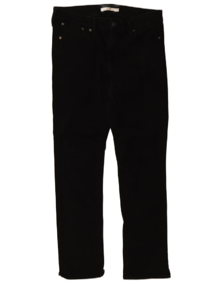 Levi's Damen 712 Slim Jeans W28 L28 Schwarze Baumwolle