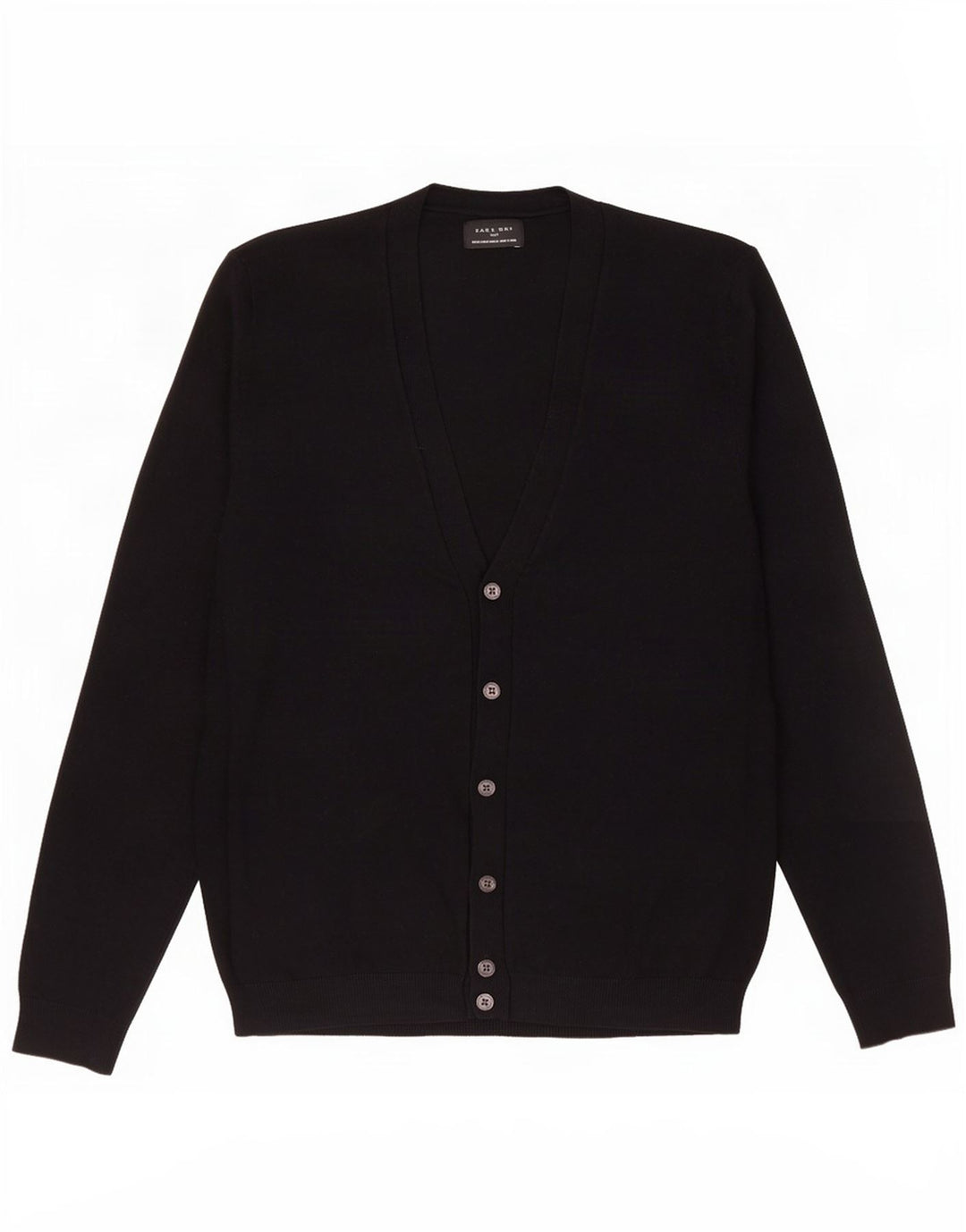 Zara Herren-Cardigan-Pullover Mittelschwarz