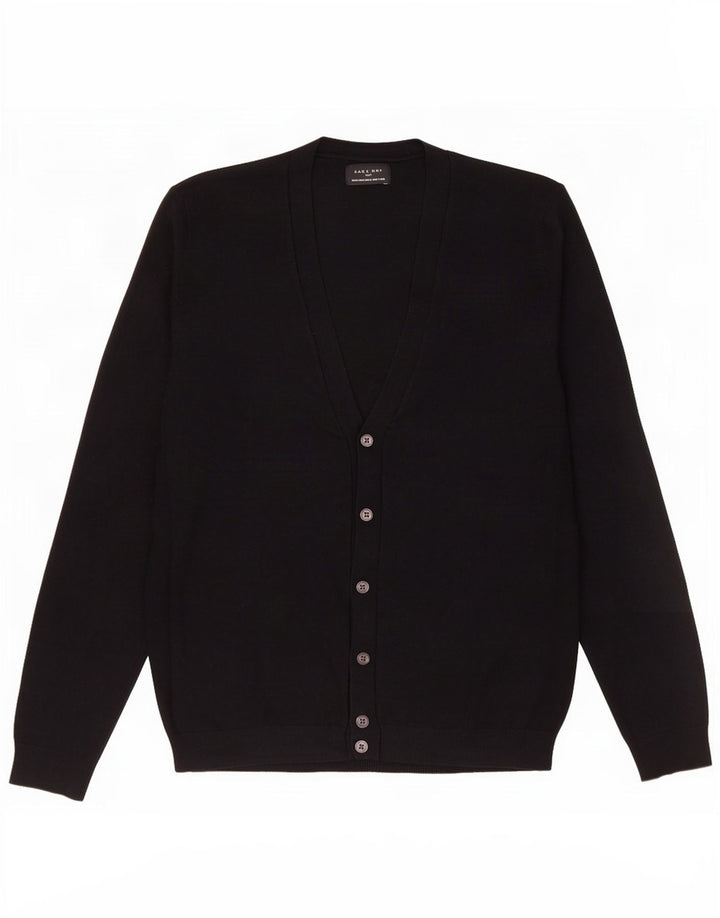 Zara Herren-Cardigan-Pullover Mittelschwarz