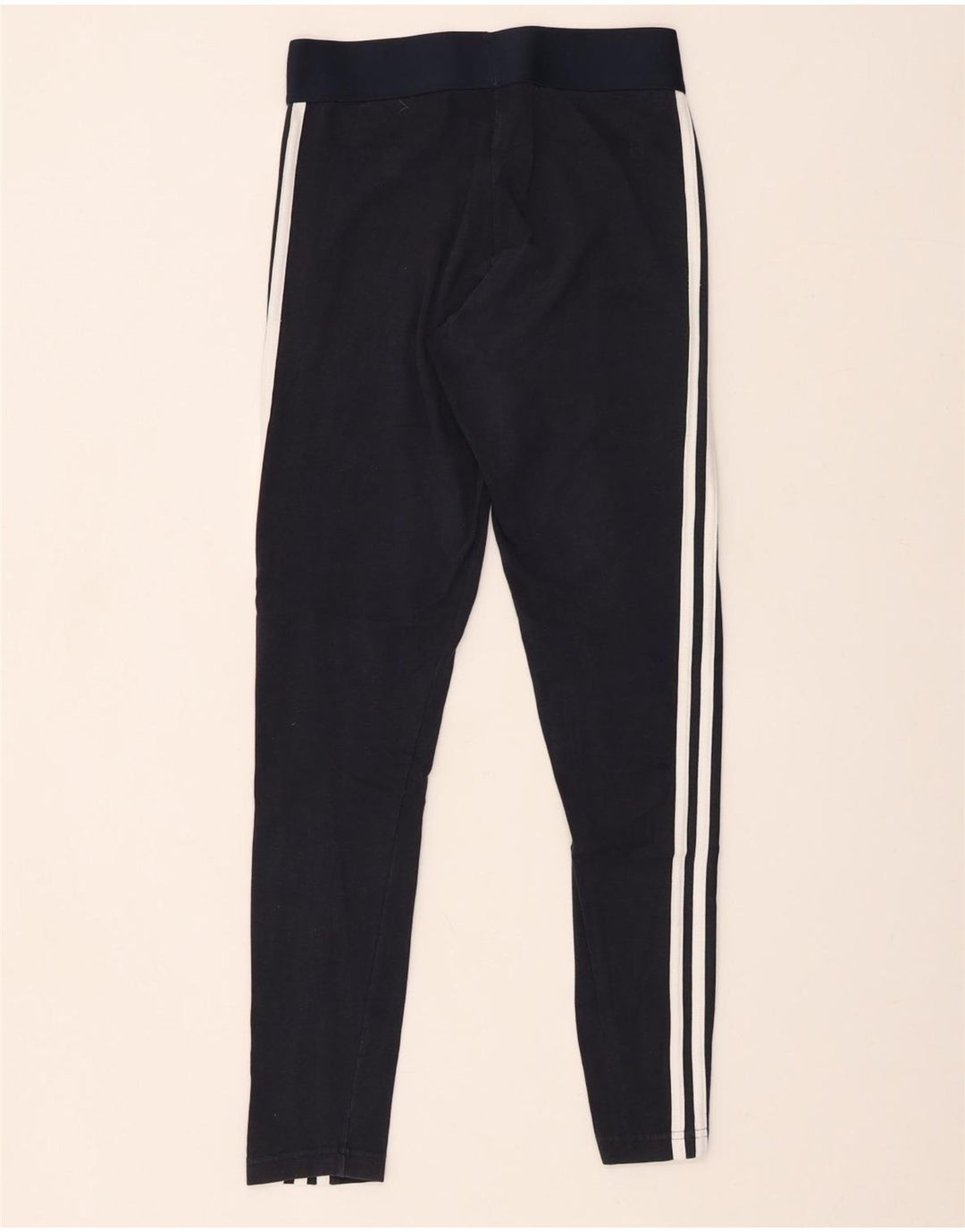 ADIDAS Damen Leggings UK 8/10 Small Marineblau