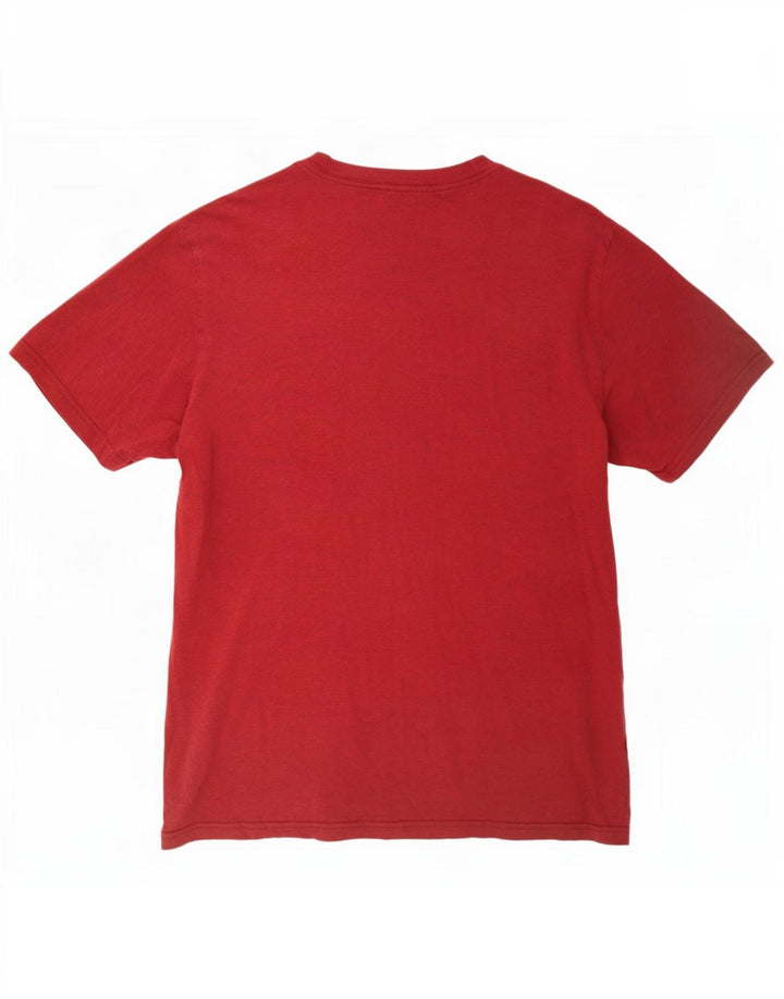 Carhartt Herren T-Shirt-Oberteil aus mittelrot gefleckter Baumwolle