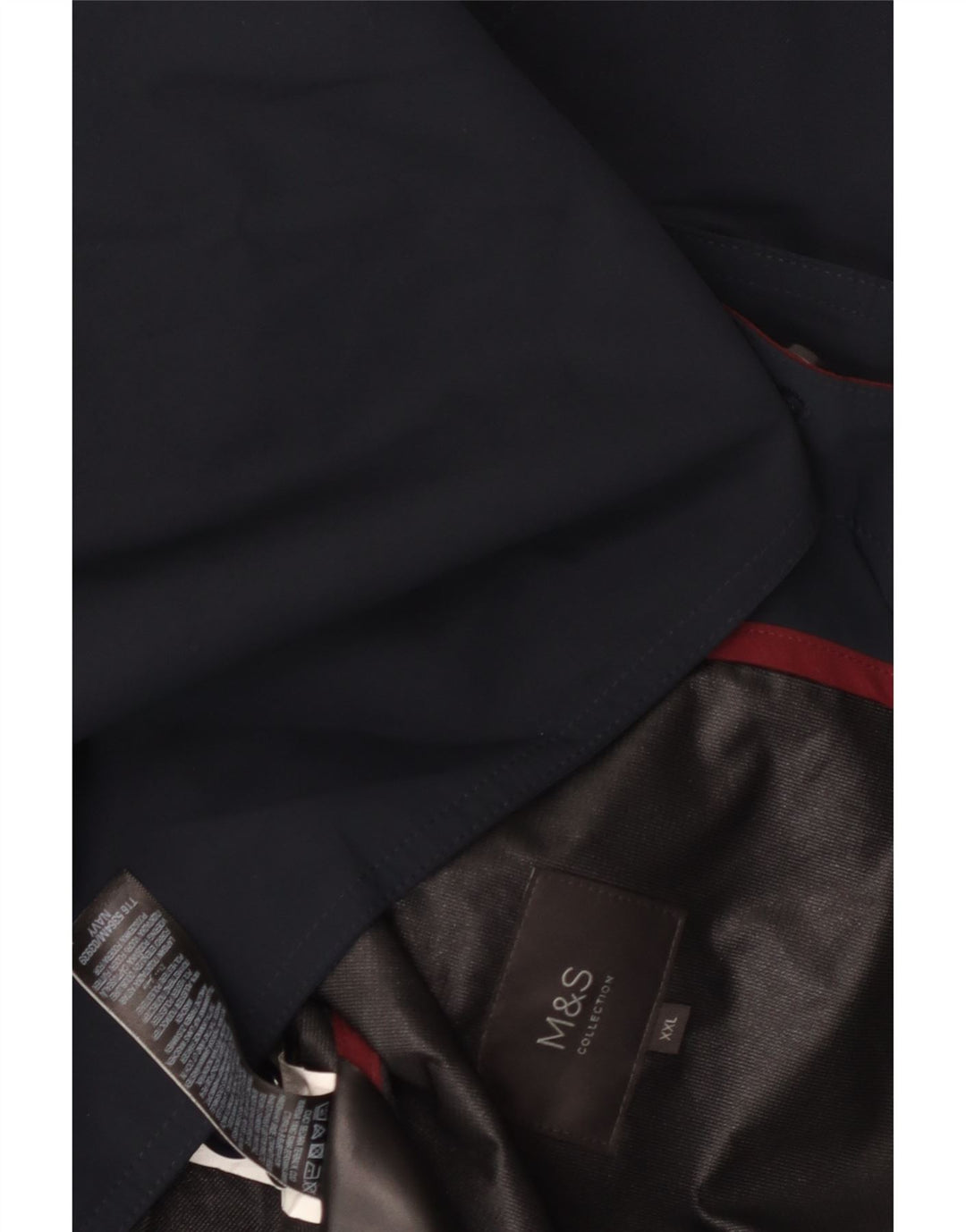 Marks & Spencer Herrenmantel UK 44 2XL Marineblau Polyester