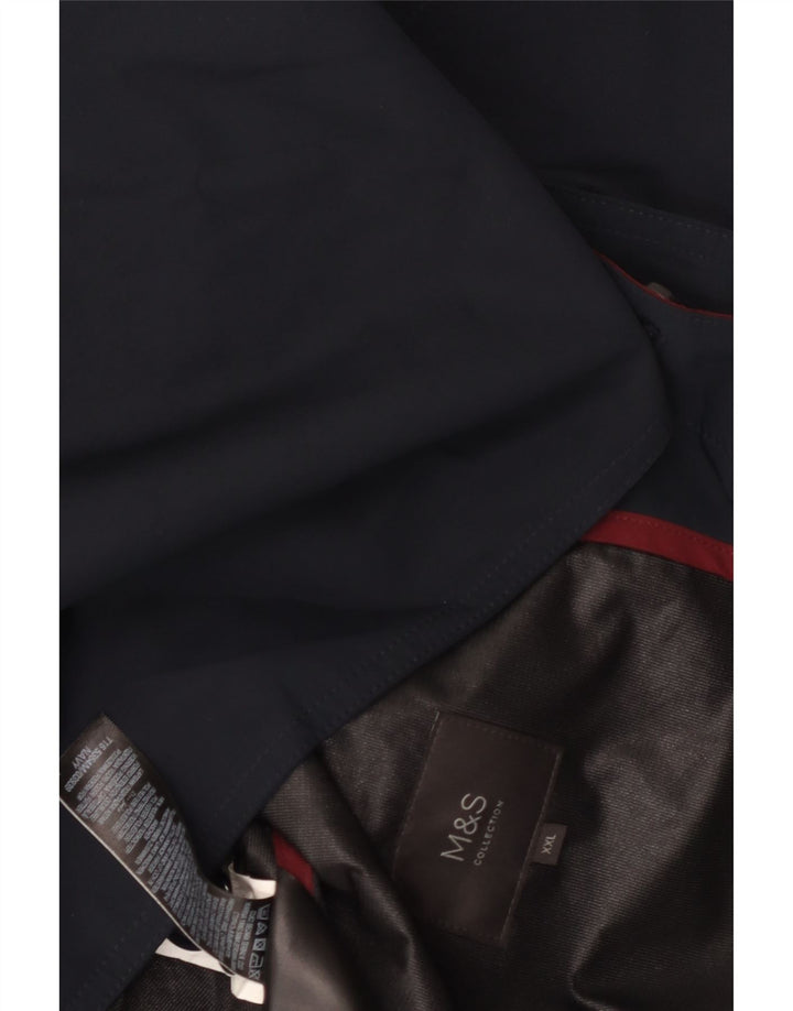 Marks & Spencer Herrenmantel UK 44 2XL Marineblau Polyester