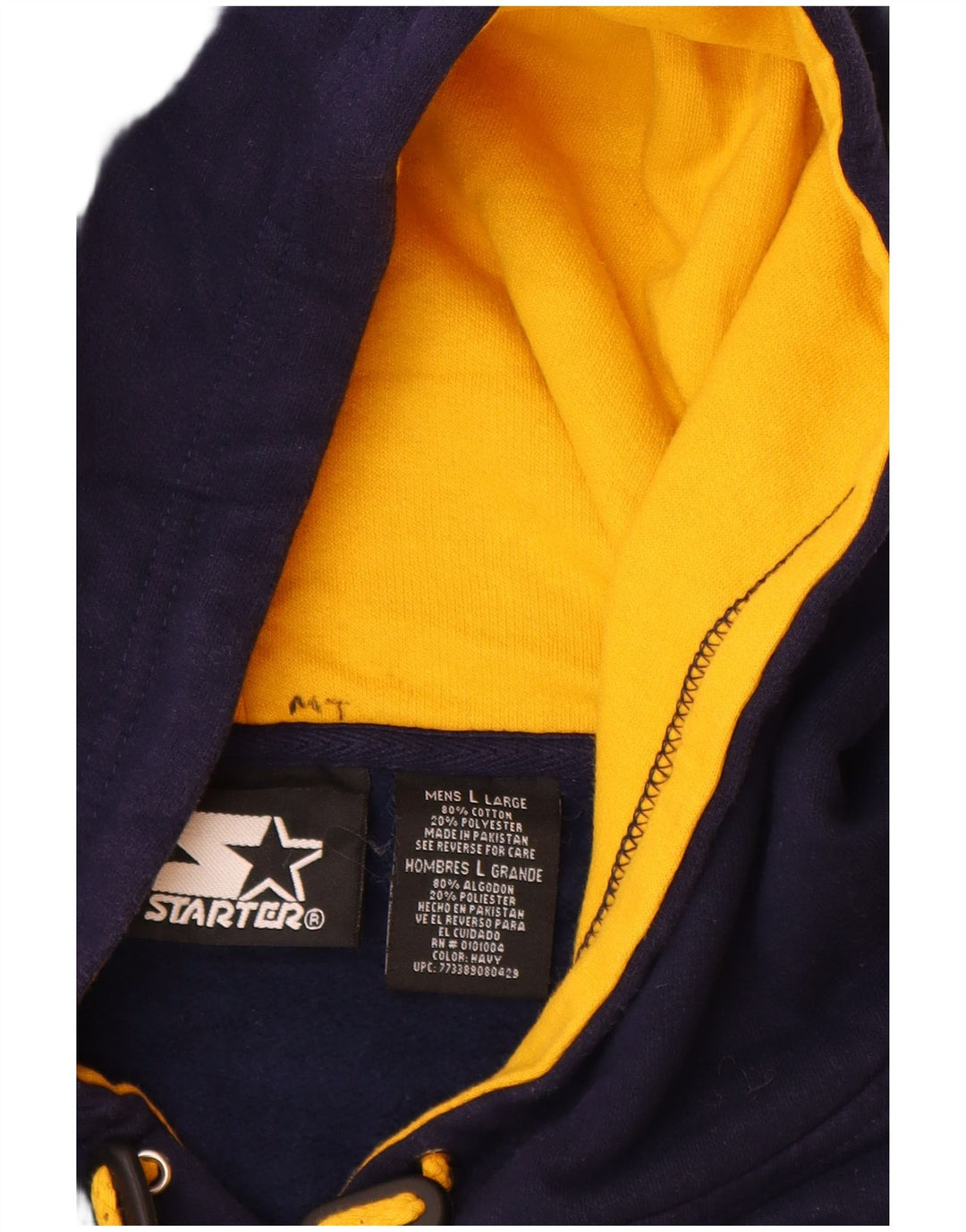 STARTER Herren-Kapuzenpullover mit Grafik, ärmellos, groß, marineblau, Baumwolle