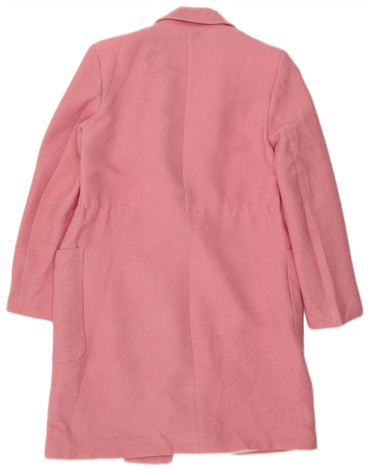 Zara Damen Mantel UK 10 Small Rosa Viskose