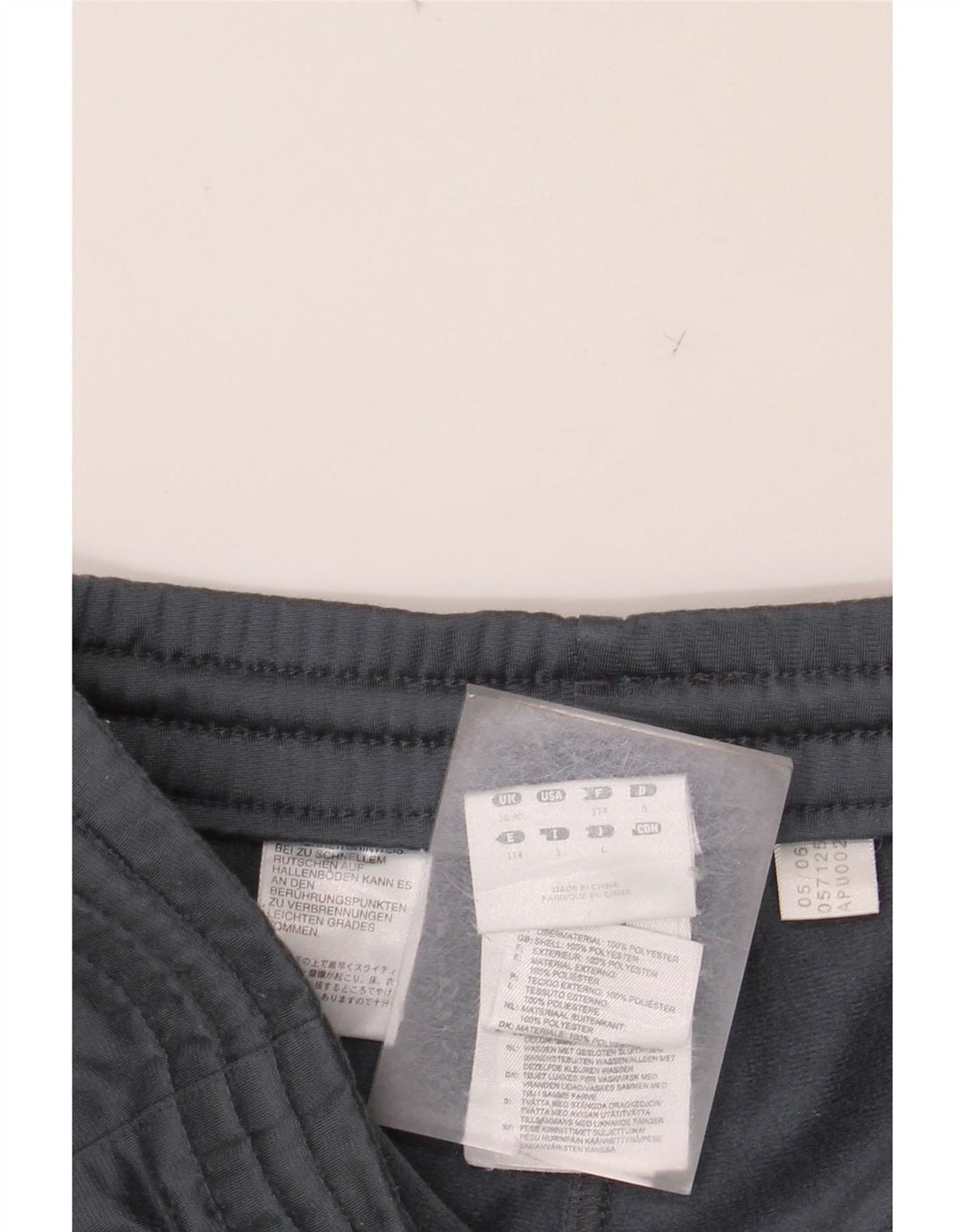 ADIDAS Herren-Trainingshose, UK 38/40, mittelgraues Polyester