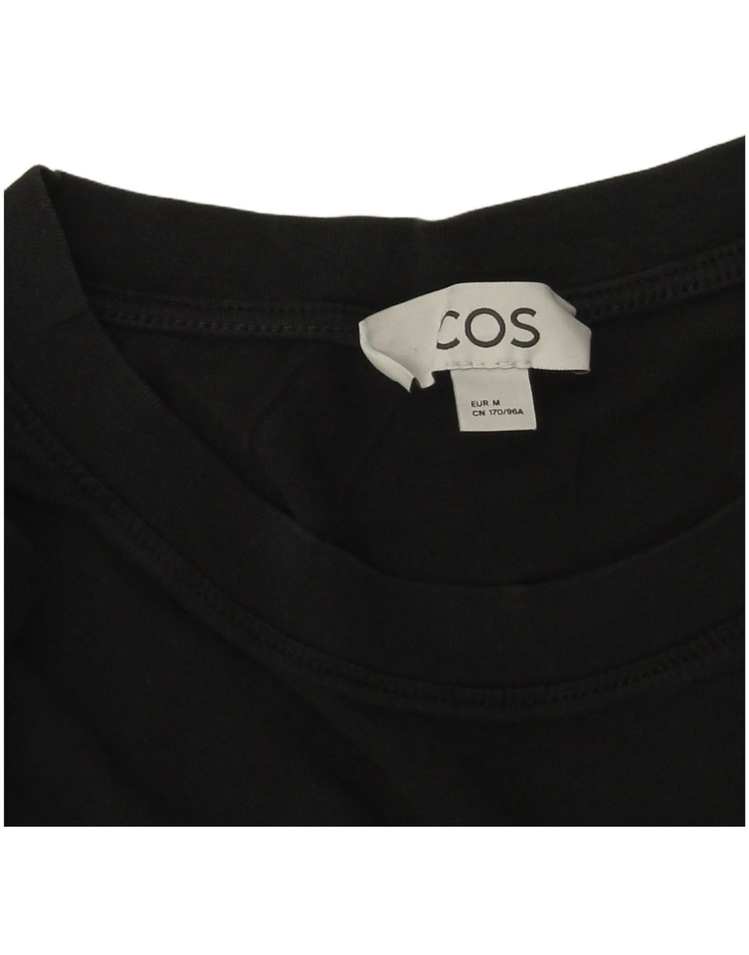 Cos Herren T-Shirt Top Medium Schwarz Baumwolle