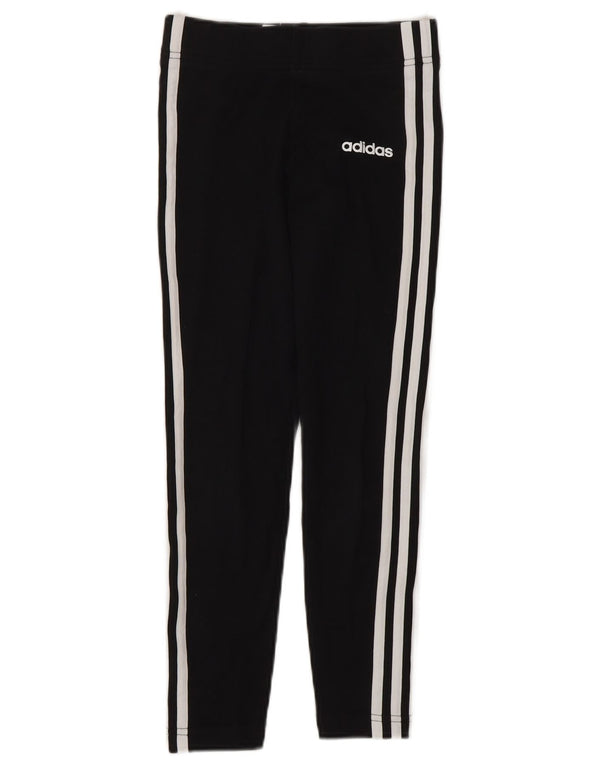 ADIDAS Leggings für Mädchen, 9–10 Jahre, schwarze Baumwolle