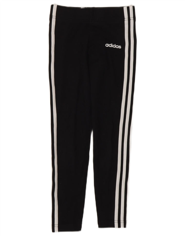 ADIDAS Leggings für Mädchen, 9–10 Jahre, schwarze Baumwolle