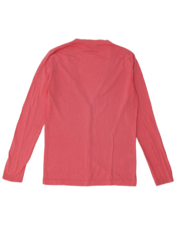Lacoste Damen-Cardigan-Pullover EU 36 Kleine rosa Baumwolle