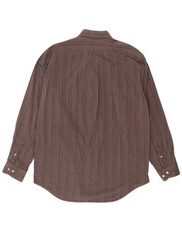 Marlboro Classics Herrenhemd XL, braun gestreift, Baumwolle