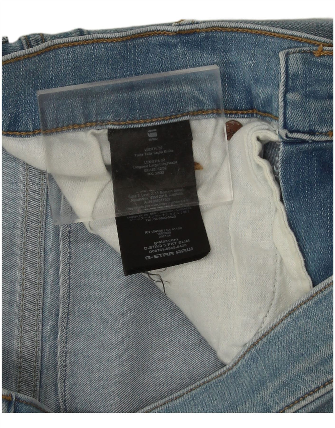 G-Star Herren Slim Jeans W32 L32 Blaue Baumwolle