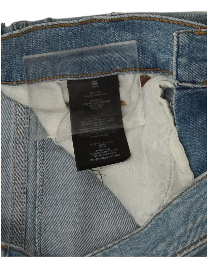 G-Star Herren Slim Jeans W32 L32 Blaue Baumwolle