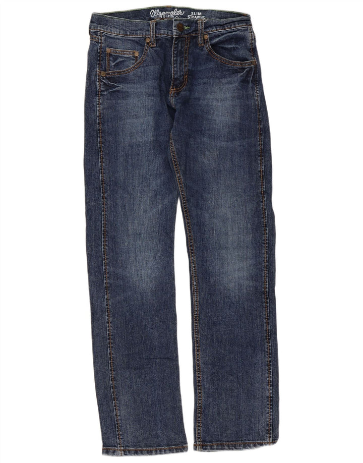Wrangler Damen Retro Slim Straight Jeans W28 L30 Blau