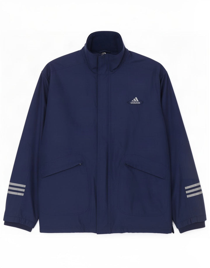 Adidas Herren Windjacke UK 40/42 Medium Marineblau Polyester
