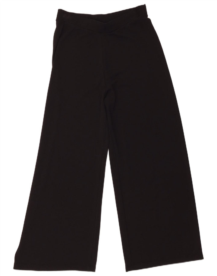 Zara Damen-Chinohose mit weitem Bein, Größe M, W28, L29, Schwarz