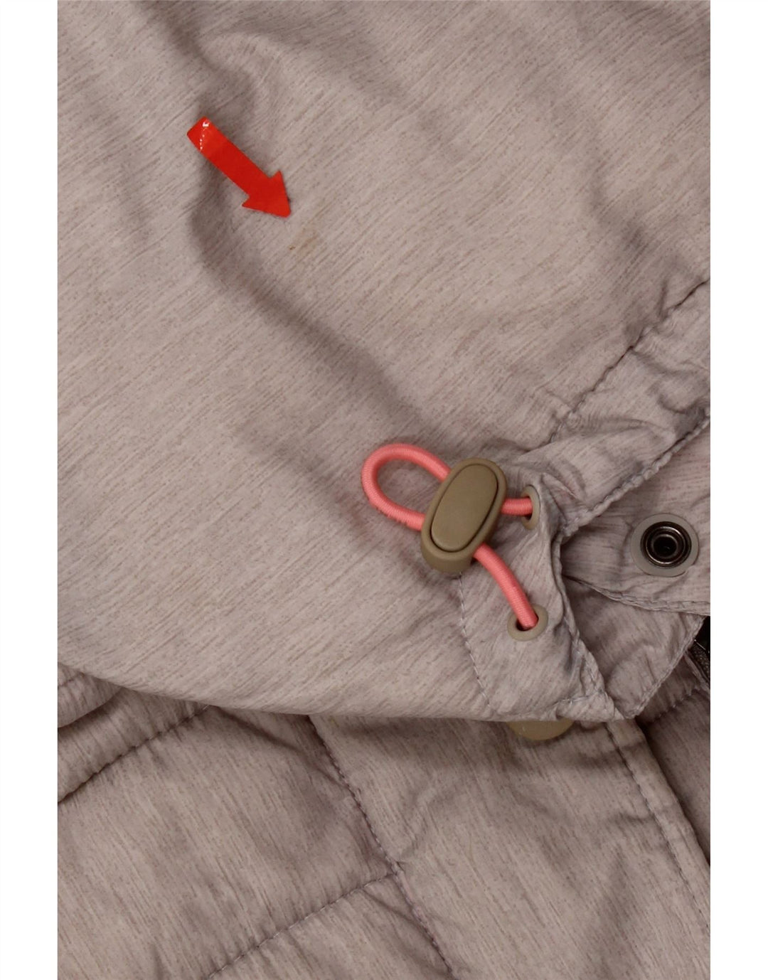 Superdry Wattierte Damenjacke mit Kapuze, UK 14, Größe L, Grau, Polyester