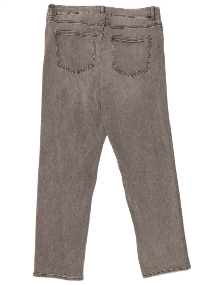 Marks & Spencer Damen The Sienna Straight Jeans UK 14 Medium W32 L28 Grau