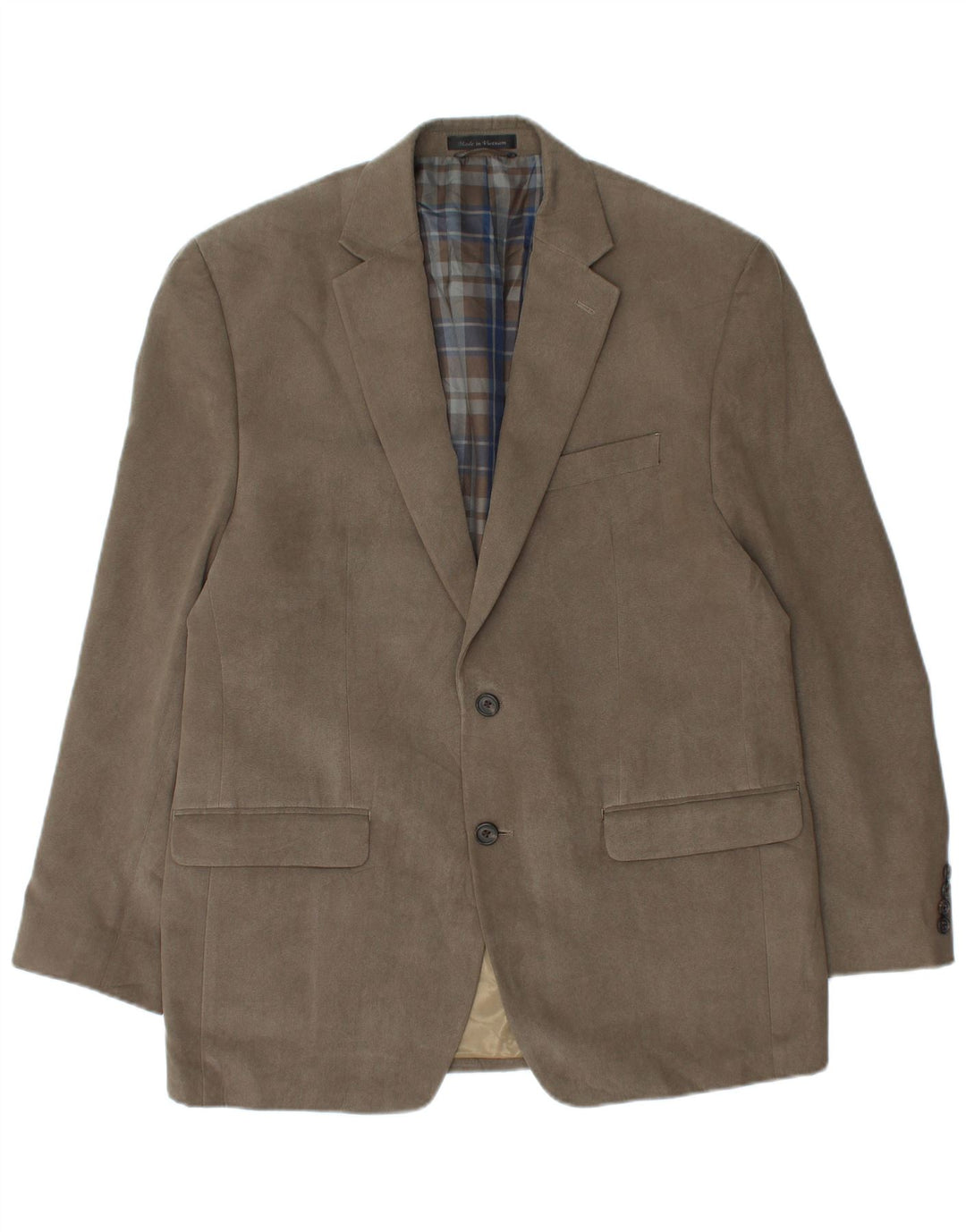 Ralph Lauren Herren-Blazer mit 2 Knöpfen, UK 42, XL, Khaki, Hahnentrittmuster