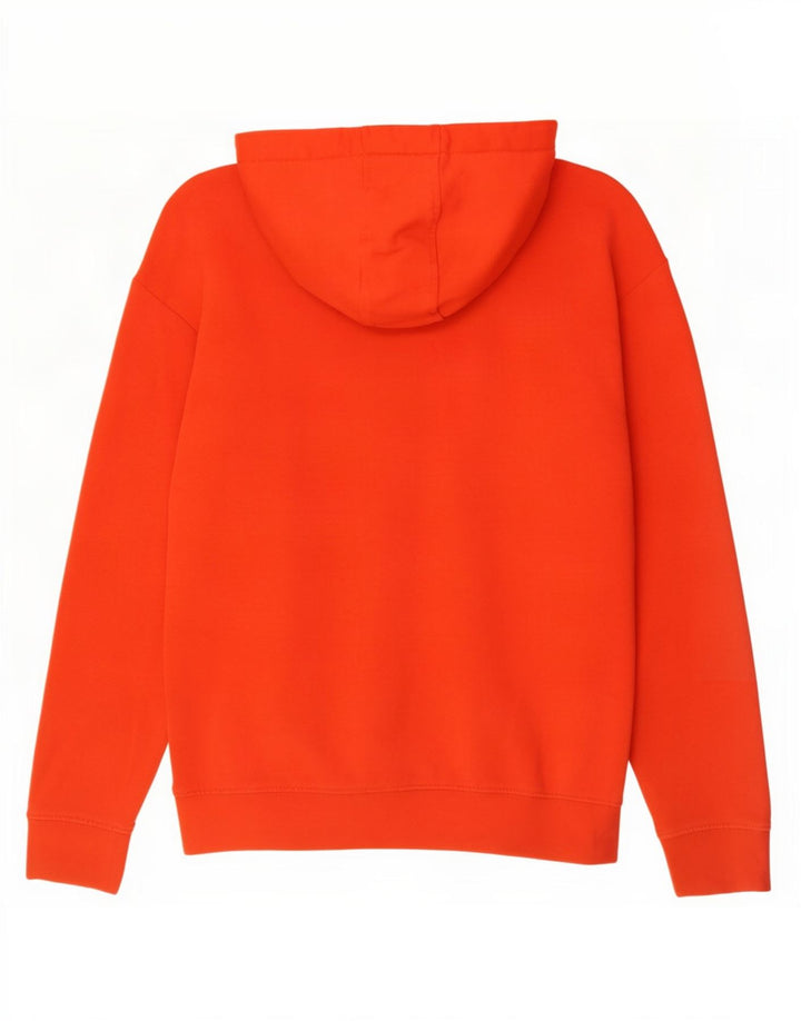 Ellesse Herren-Kapuzenpullover mit grafischem Reißverschluss, mittelorangefarbene Baumwolle