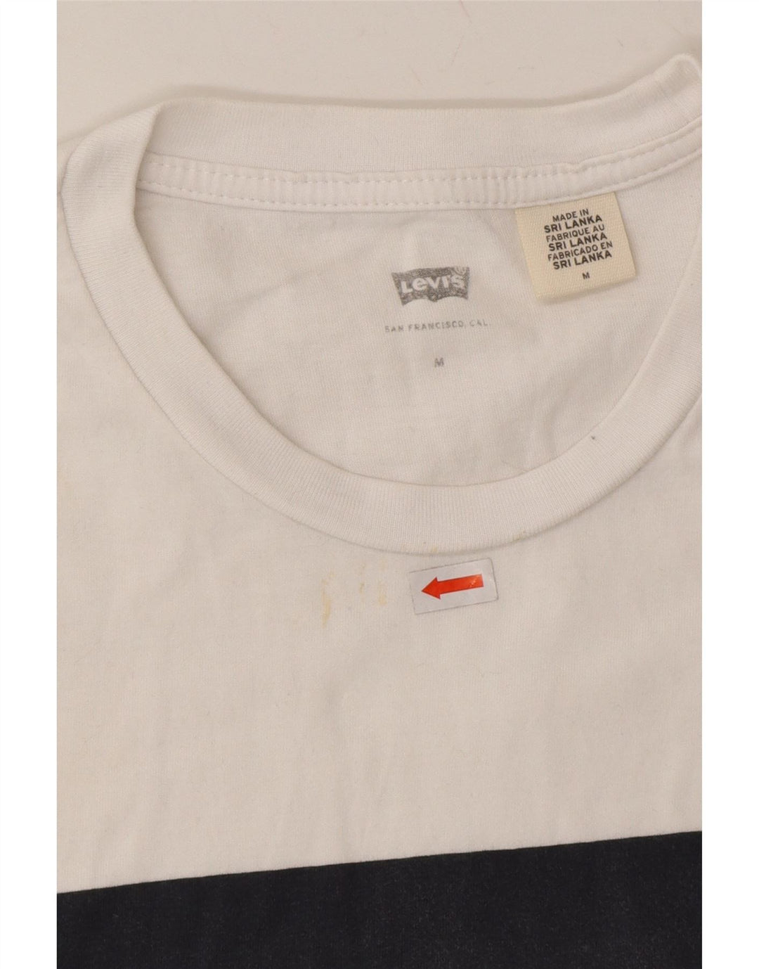 LEVI'S Mens Graphic T-Shirt Top Medium White Cotton Vintage Levi's and Second-Hand Levi's from Messina Hembry 