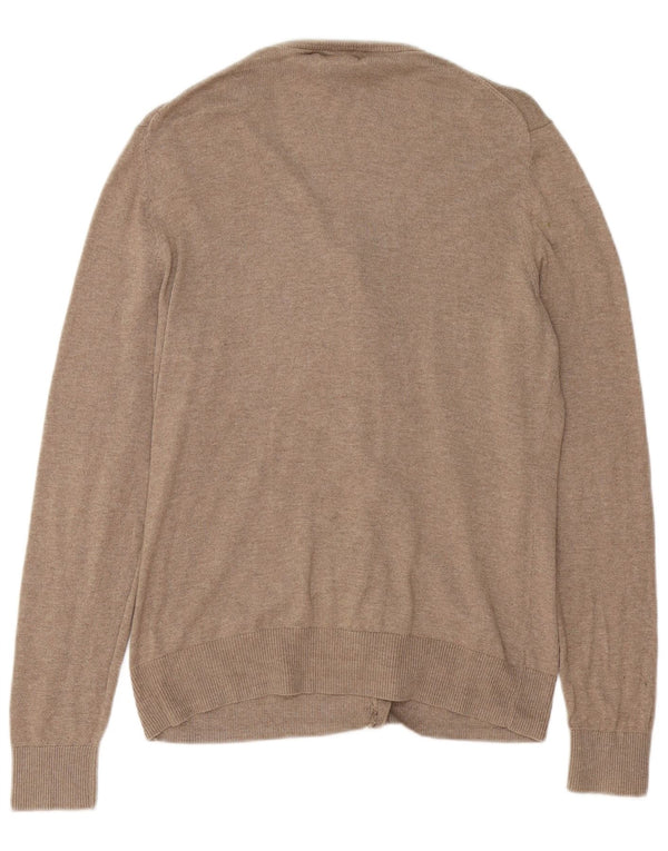 Gap Damen-Cardigan-Pullover UK 16 Large Beige Baumwolle