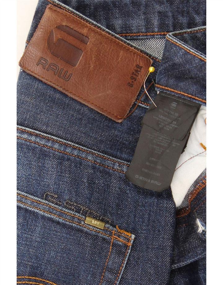 G-Star Herren Straight Jeans W30 L34 Marineblau Baumwolle
