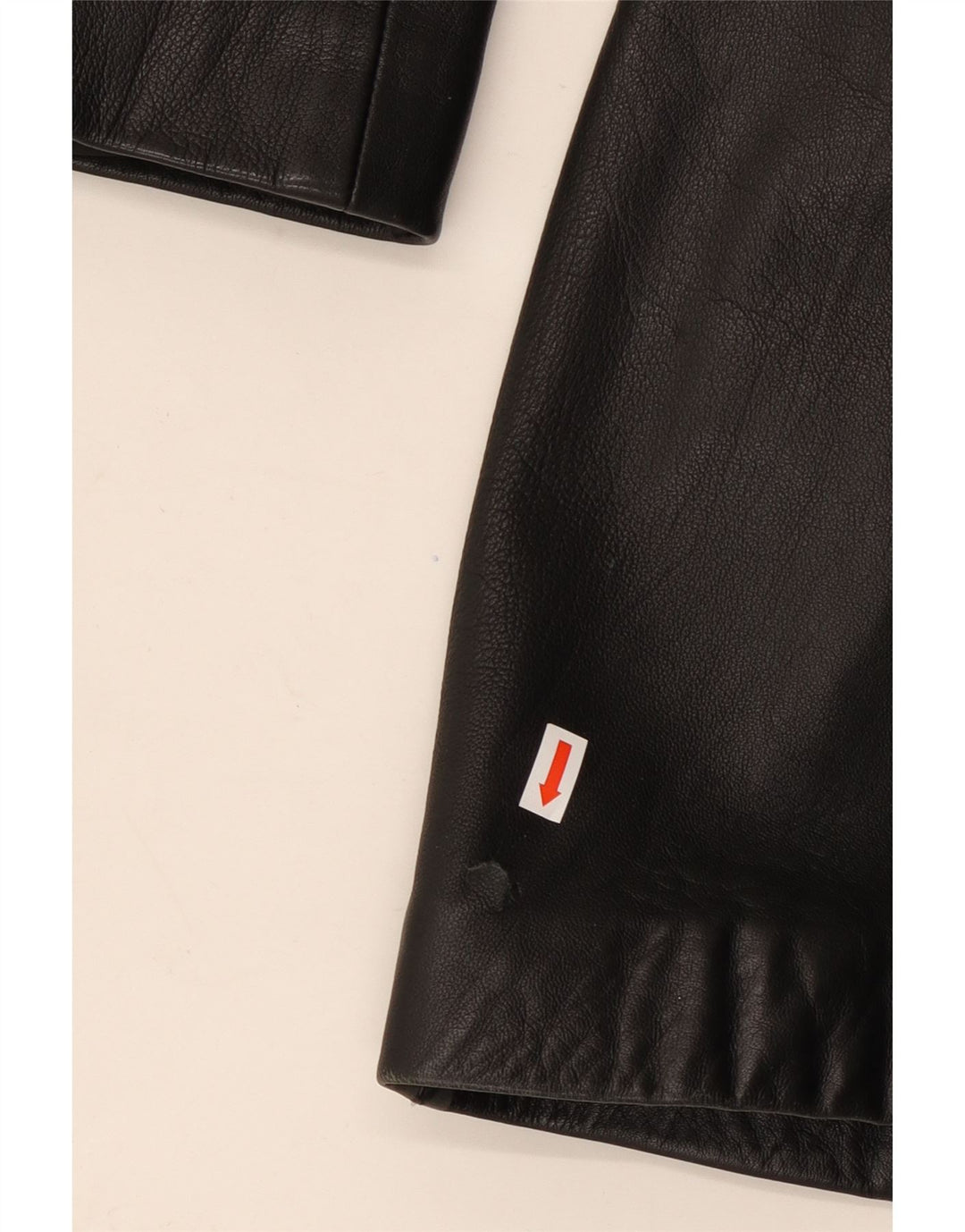 Vintage Damen Ledermantel EU 44 XL Schwarzes Leder