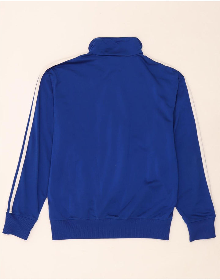 Adidas Herren-Trainingsanzug-Top-Jacke aus mittelblauem Polyester