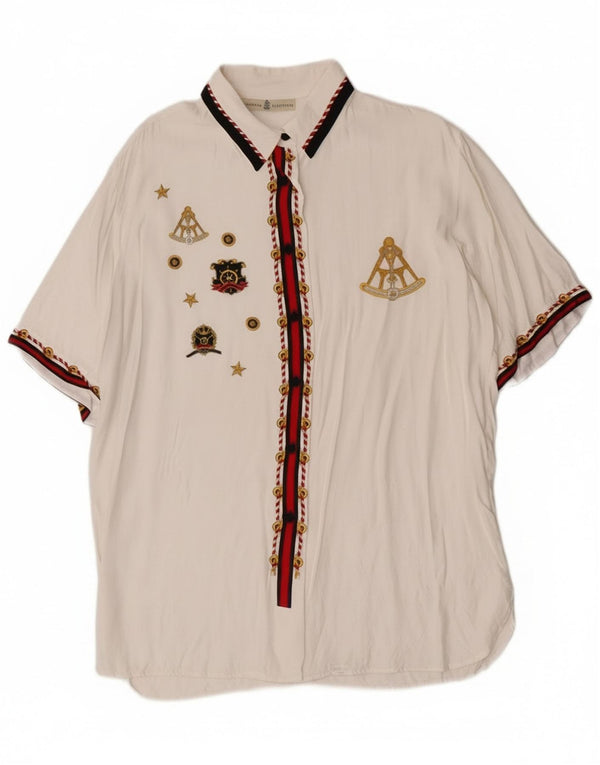 Marina Yachting Damen-Hemdbluse mit Grafik, UK 44, Größe L, weiß, nautisch