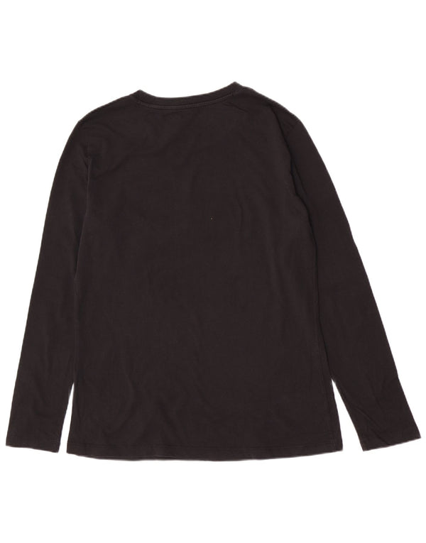 Armani Exchange Damen Graphic Top Langarm UK 12 Medium Schwarz