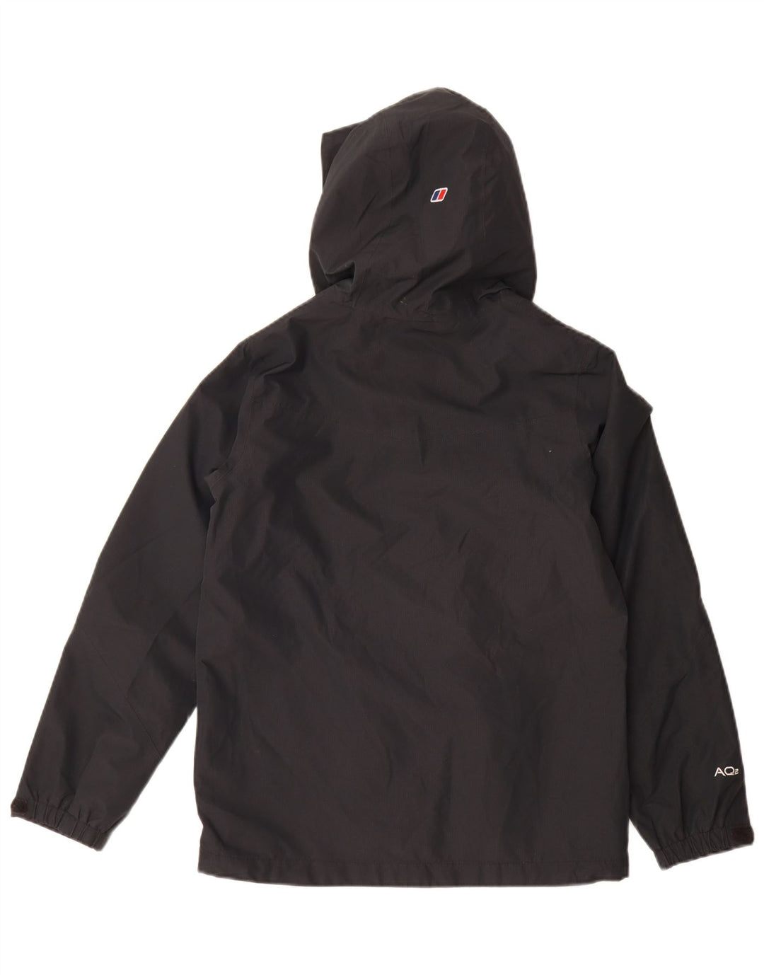 Berghaus Jungen-Windbreakerjacke mit Kapuze, 11–12 Jahre, schwarzes Polyester