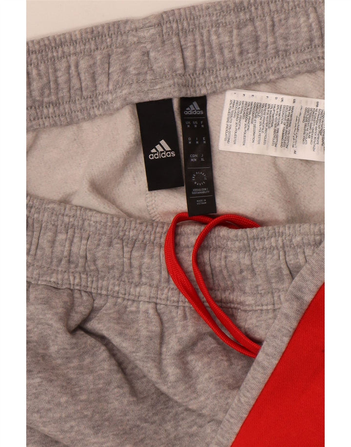 Adidas Herren Trainingshose Jogger mittelgraue Colourblock-Baumwolle