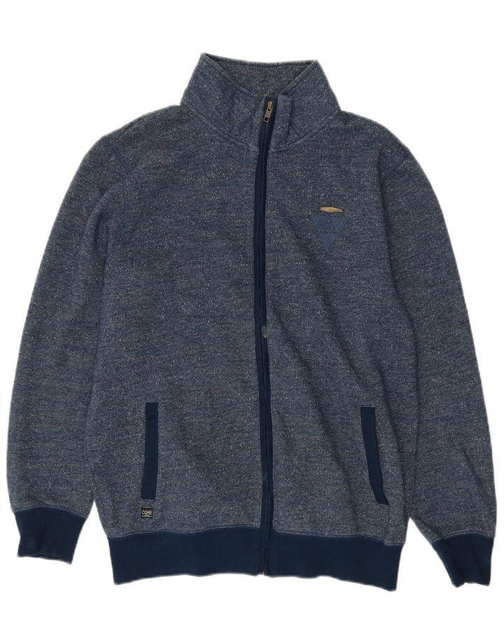 Jack & Jones Herren-Trainingsanzugoberteil, große marineblaue gesprenkelte Baumwolle