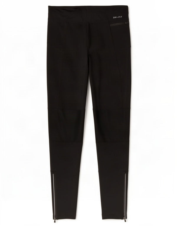 Nike Damen Dri Fit Leggings UK 12 Medium Schwarz Polyester