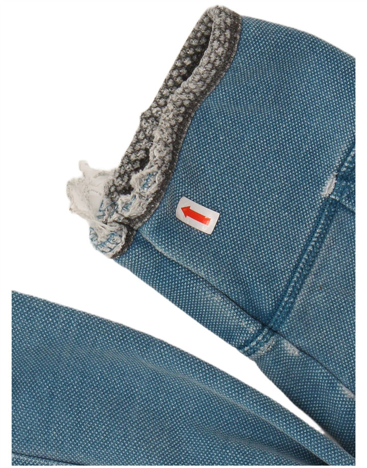 FAT FACE Herren-Sweatshirt mit Reißverschluss am Hals, groß, aus blauer Baumwolle