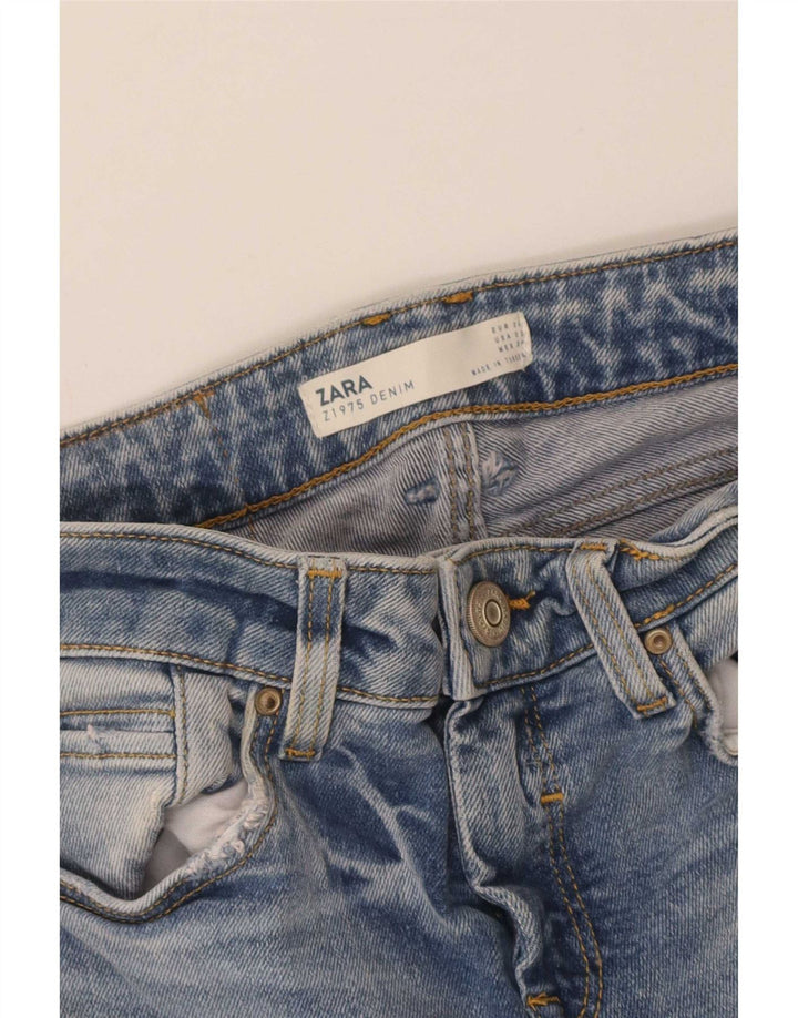 Zara Damen Schlagjeans EU 34 2XS W24 L24 Blau