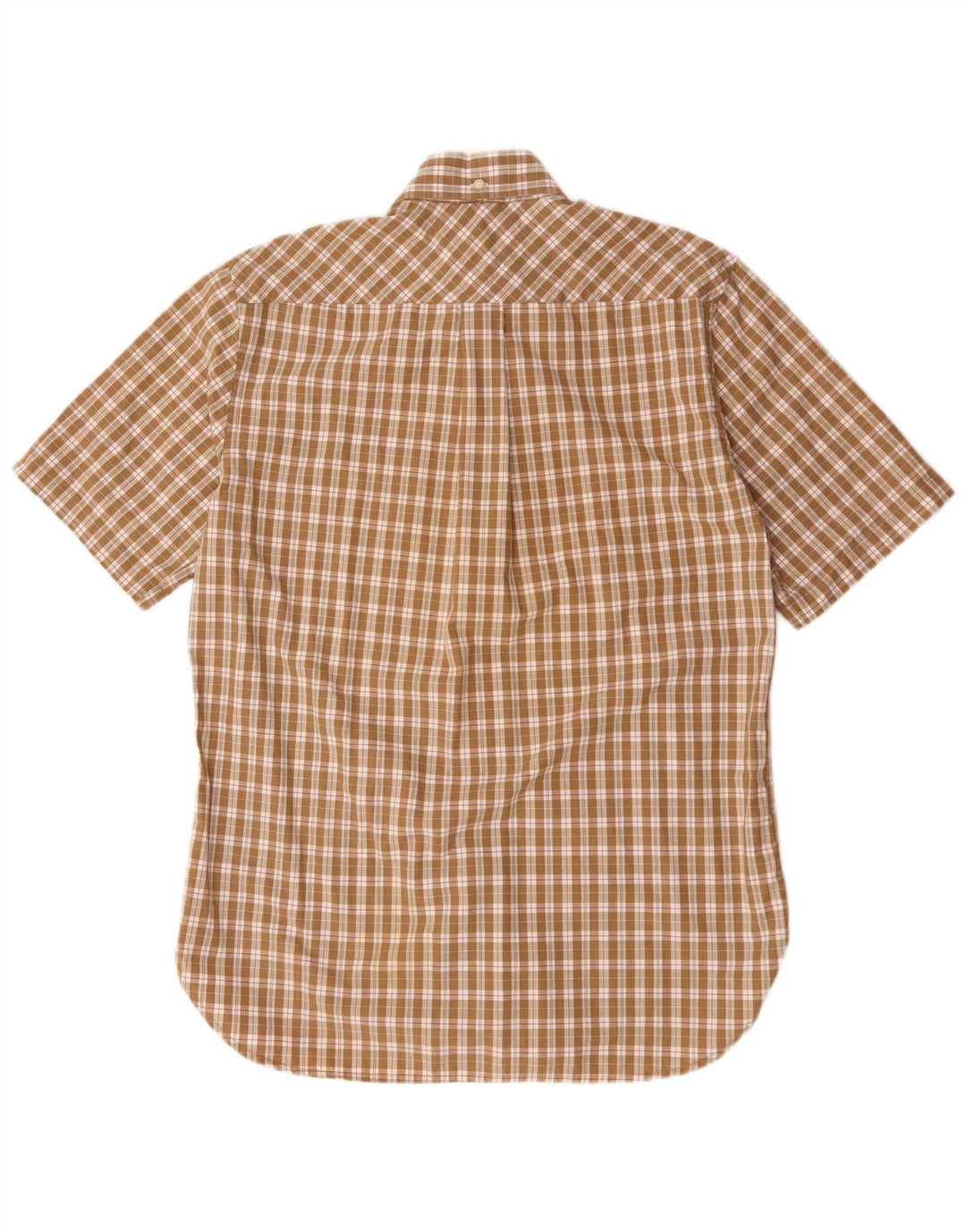 Tommy Hilfiger Herren-Kurzarmhemd, klein, braun, kariert, Baumwolle