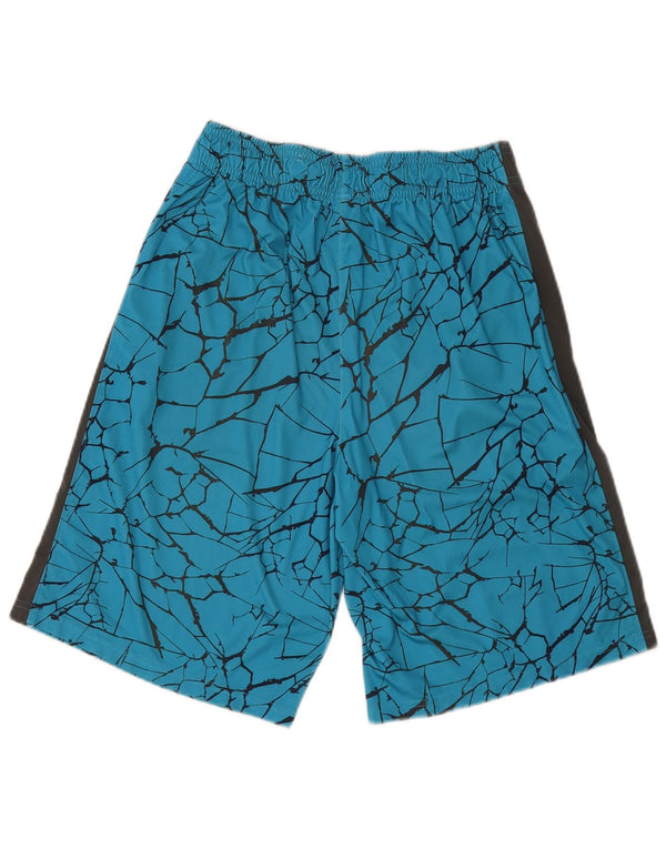 Reebok Herren Abstract Pattern Sport Shorts XL Blau Polyester
